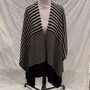 Striped Black and Cream Women's Sweater